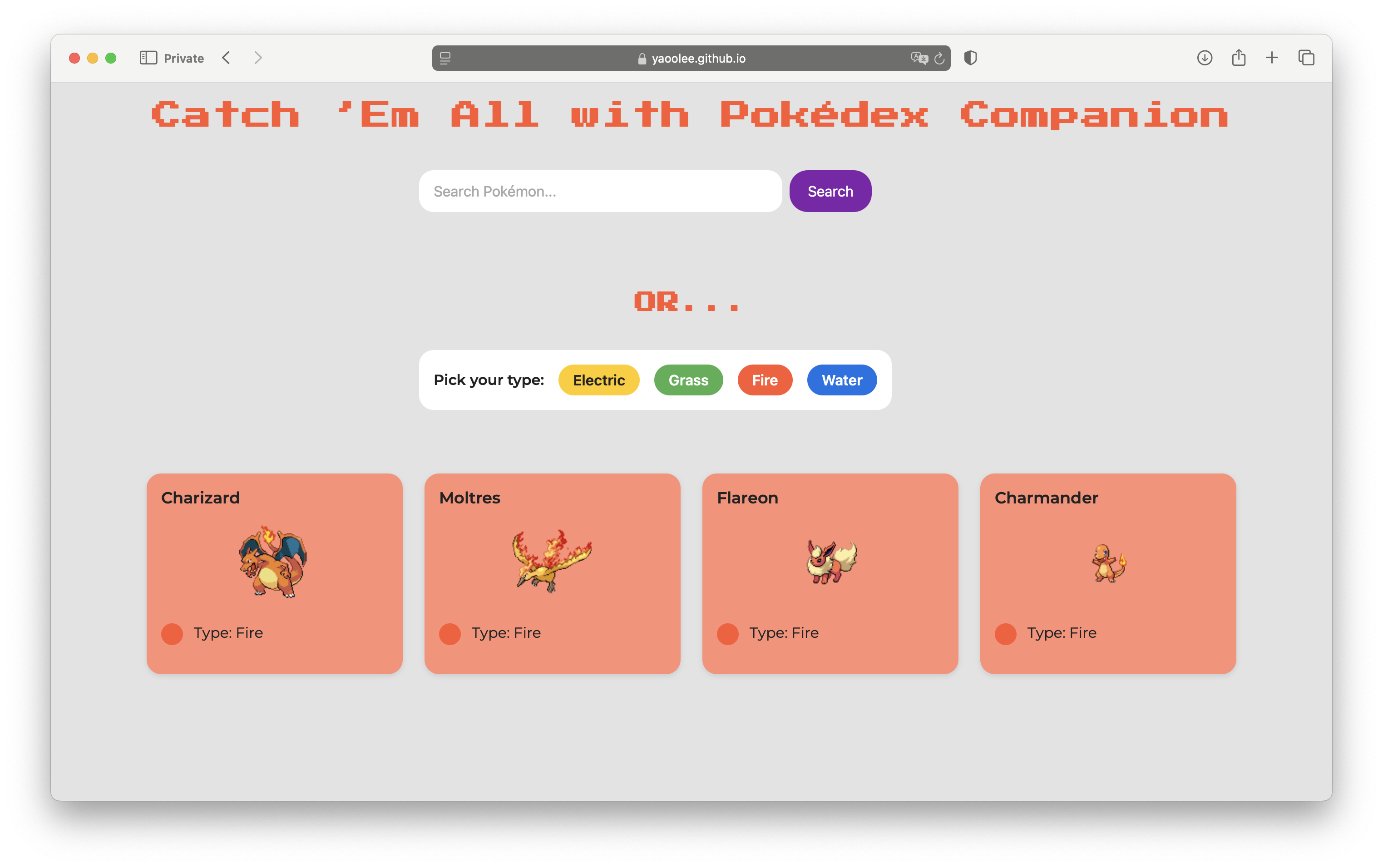 Pokemon Pokedex